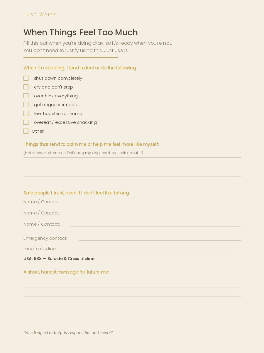 Just Write: A Guided Journal for Growth, Healing & Self-Discovery